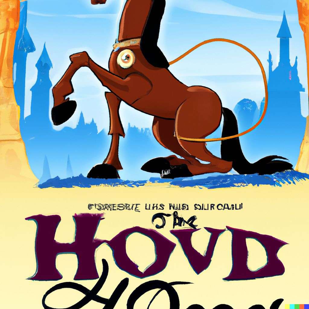 a horse, promotional poster for a Disney movie
